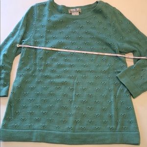 Sea foam green cotton fancy skirt sweater
